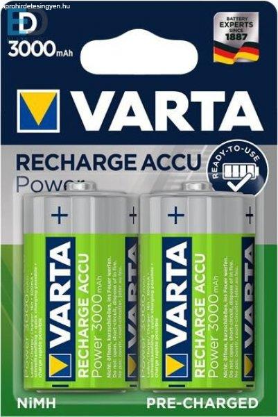 Varta Akku NiMh 56720 HR20 D 3000mAh BL2 ( 1db góliát akku )