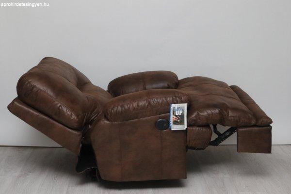 Fekvőfotel - motoros relax fotel gesztenyebarna textilbőr kárpittal
raktárról - Voyager