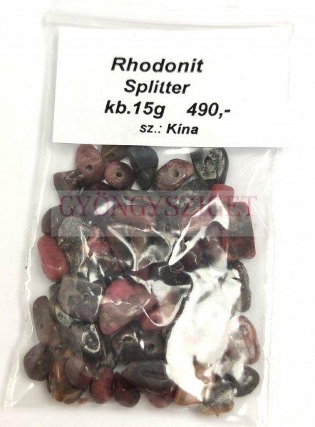 Rhodonit gyöngy - splitter - 15g