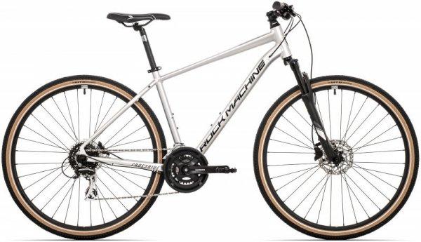 Rock Machine Crossride 300 cross kerékpár [22" (XL), fényes
ezüst/fekete]