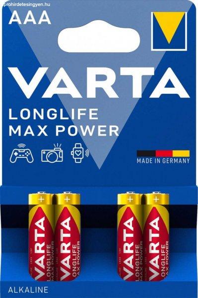 Varta Longlife Max Power AAA mikró elem (LR03) BL/4