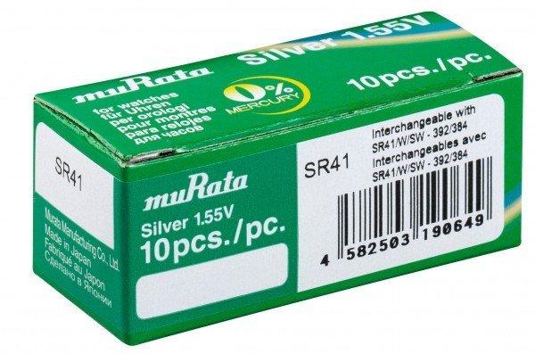 MURATA(Sony) 392/384 SR41W ezüst-oxid gombelem 1,55V bl/1