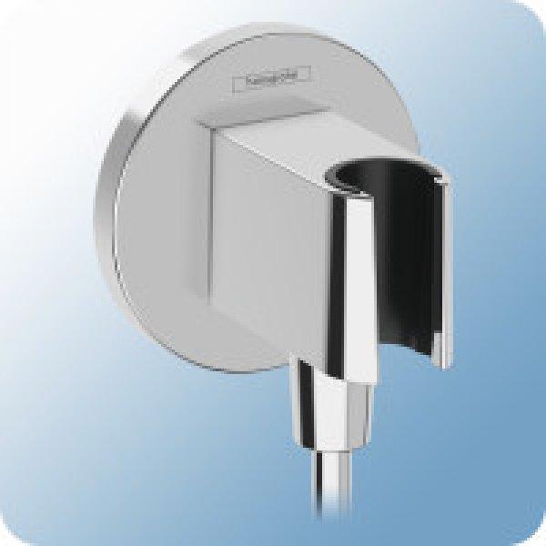 Hansgrohe FixFit S fali csatlakozó zuhanytartóval, kerek, króm