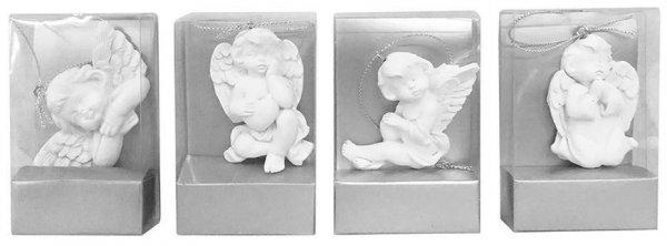 Dekoráció MagicHome,akaszthatós angyal, polyresin, 5 cm