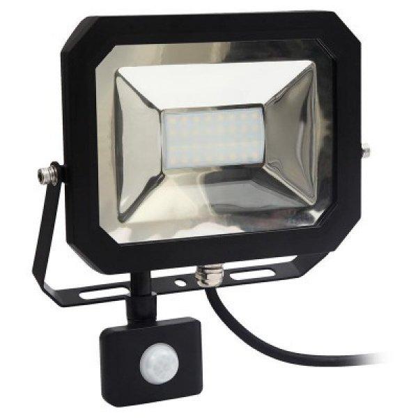 20W fekete mozgásérzékelős természetes fehér reflektor - LF1022S