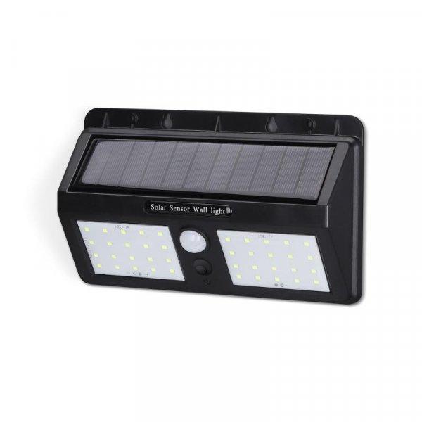 Fekete LED napelemes fali lámpa - 211608