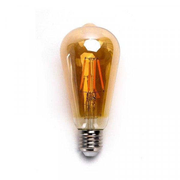 4W E27 LED filament gyertya égő borostyán - 199142