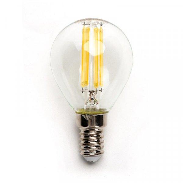 4W E14 LED filament gömb égő Meleg Fehér átlátszó	196134