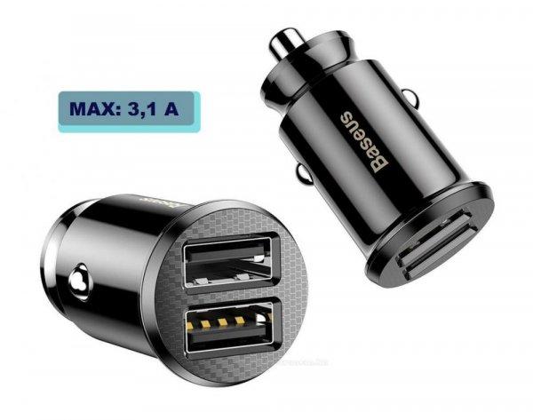 Autós szivargyújtós USB töltő 3100 mA AS27651