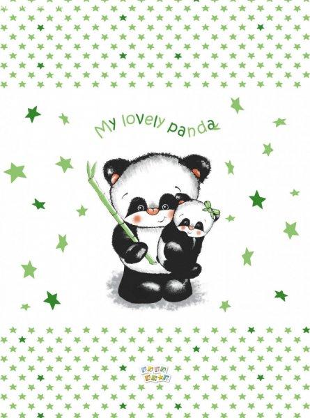 Babastar merev pelenkázó lap 50*80 cm - zöld panda és mamája