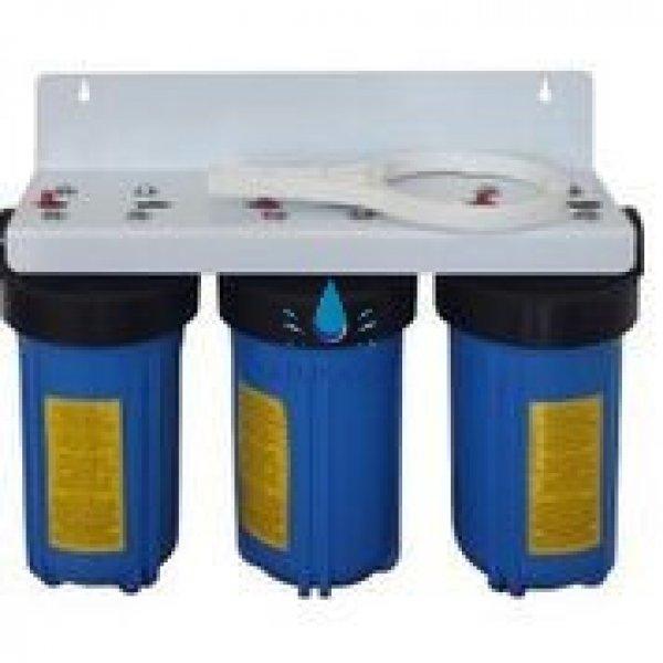 Antibakteriális közepes teljesítményű 3 lépcsős központi víztisztító