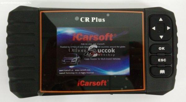 iCarsoft CR Plus ABS légzsák motor váltó szervíz intervallum kézifék
diagnosztika