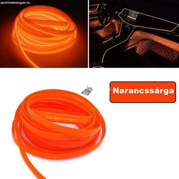 Műszerfal LED Csík, Autós dekor szalag - Narancs