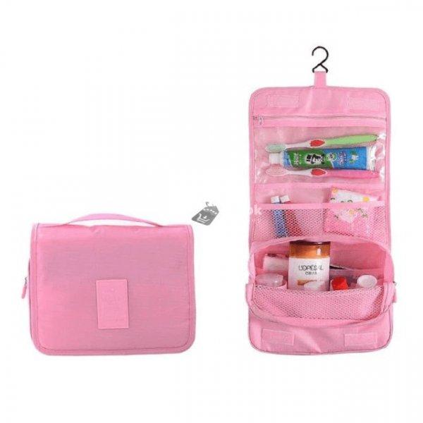 Vízálló kozmetikai táska utazáshoz - - Rózsaszín