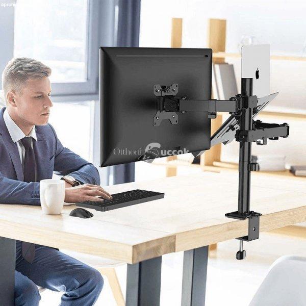 Asztali monitor és laptoptartó állvány