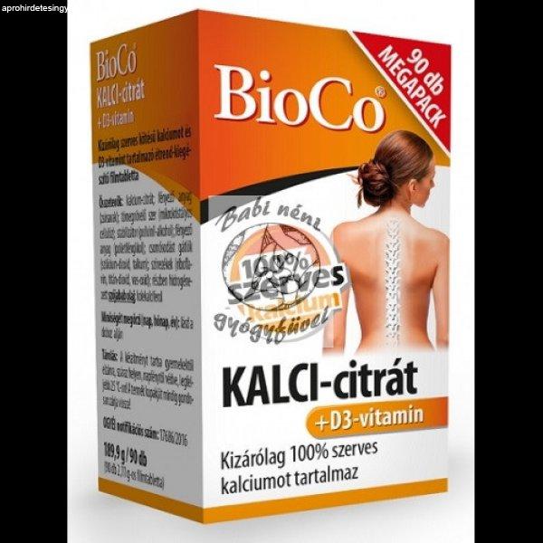 BioCo KALCI-citrát+D3-vitamin MEGAPACK 90db