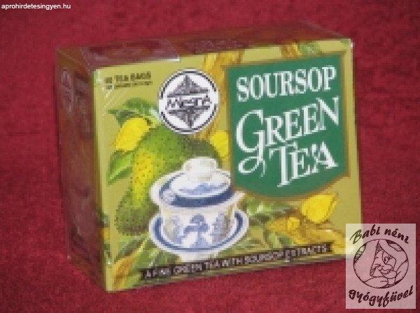 Mlesna Soursop (szúrszop) ízesítésű zöld tea (50 filter)