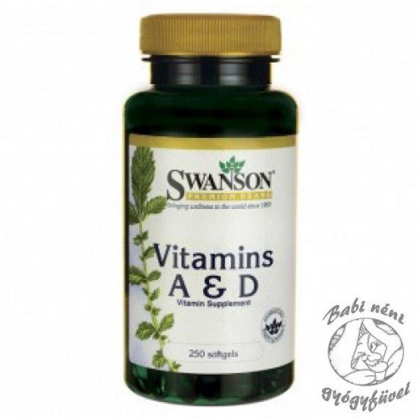 Swanson A-vitamin és D-vitamin – 250 db kapszula