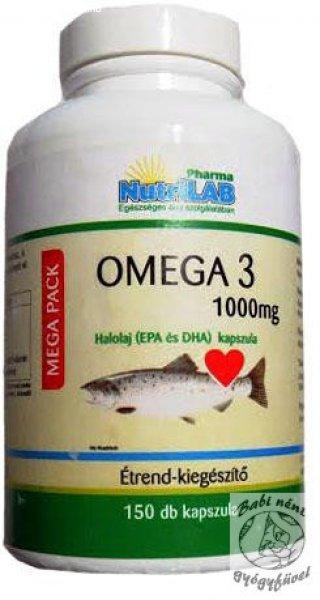 NutriLAB Omega-3 halolaj kapszula - 150 db