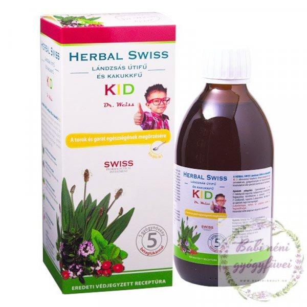 Herbal Swiss Kid Lándzsás útifű - Kakukkfű étrend-kiegészítő folyadék
300ml