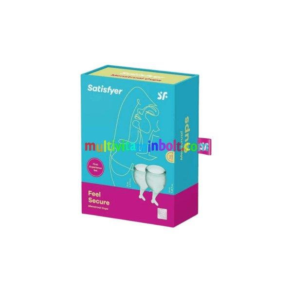 Menstruációs kehely szett - Feel Secure - zöld - 2db