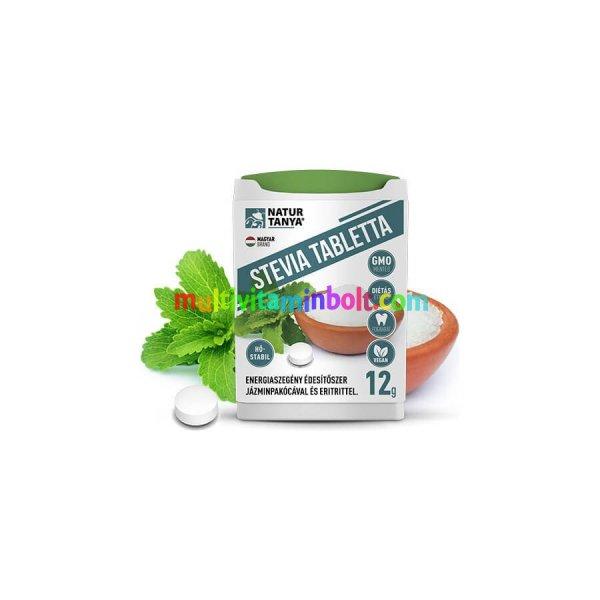 Stevia tabletta (Édesfű, Jázminpakóca) Mellékíz-mentes, természetes
édesítőszer - 200 tabletta - Natur Tanya