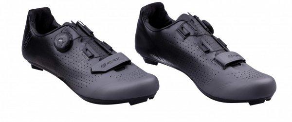 FORCE ROAD VICTORY országúti kerékpáros cipő szürke-fekete 43