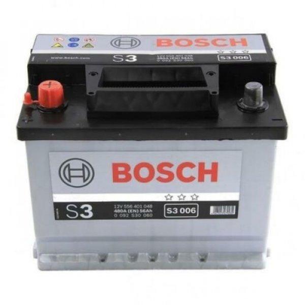Bosch S3 - 12v 56ah - autó akkumulátor -bal+
