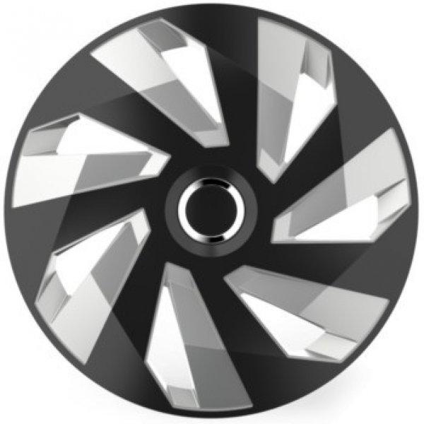 14" Vector Ring Chrome Black & Silver Dísztárcsa 