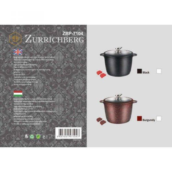 Zurrichberg Deluxe ZBP/7104 24cm Márvány Bevonatú Stock Pot Fazék Szilikon
Fogantyúval + Szilikon Kerítés Hőálló üveg fedő