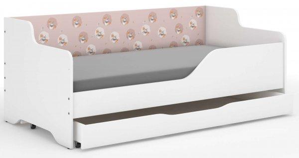 LILU gyerekágy laminált oldallal 160x80cm matraccal és ágyneműtartóval -
maci