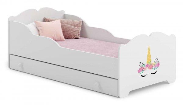 Kobi Anna Ifjúsági ágy matraccal és ágyneműtartóval 80x160cm #fehér -
Többféle matricával