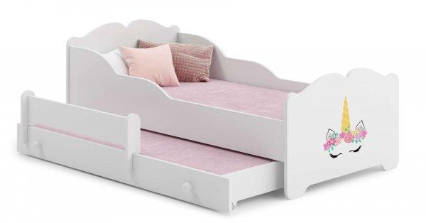 Kobi Anna Ifjúsági ágy 2 matraccal #fehér - Többféle matricával