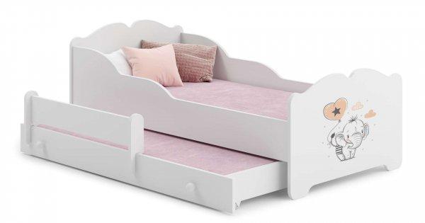 Kobi Anna Ifjúsági ágy 2 matraccal #fehér - Többféle matricával
