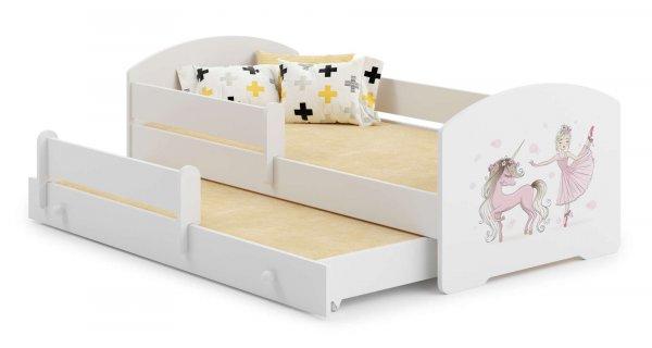 Kobi Luk Ifjúsági ágy 2 matraccal 80x160cm #fehér - Többféle matricával