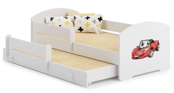 Kobi Luk Ifjúsági ágy 2 matraccal 80x160cm #fehér - Többféle matricával