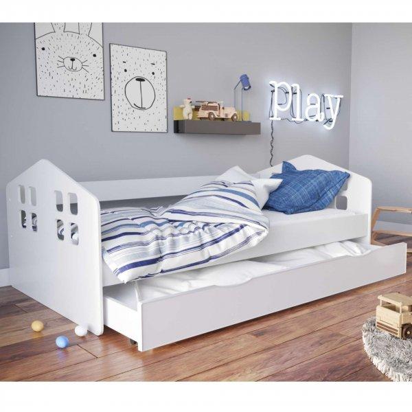 Kocot Kids Kacper Ifjúsági ágy ágyneműtartóval és matraccal #fehér -
Többféle méretben