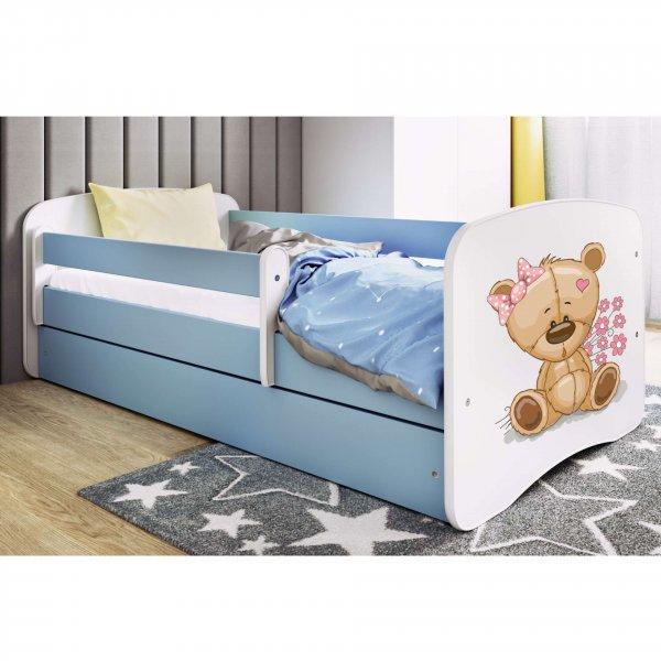 Kocot Kids Babydreams Ifjúsági ágy ágyneműtartóval és matraccal - Maci
virágokkal - Többféle méretben és színben