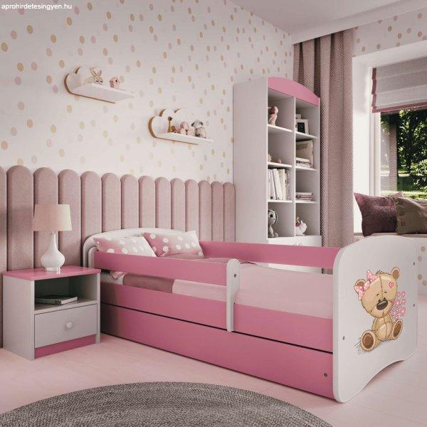 Kocot Kids Babydreams Ifjúsági ágy ágyneműtartóval és matraccal - Maci
virágokkal - Többféle méretben és színben