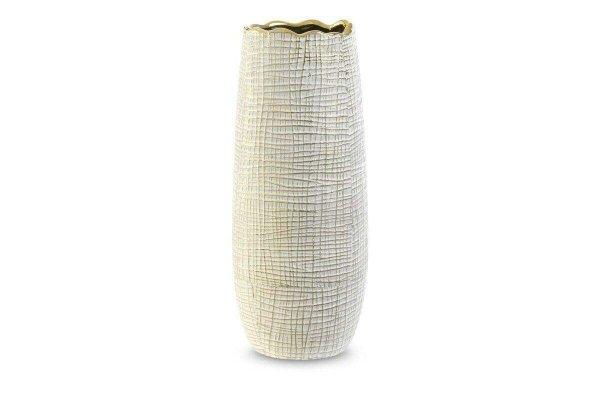 Selma2 fehér váza kerámia 14x14x33 cm