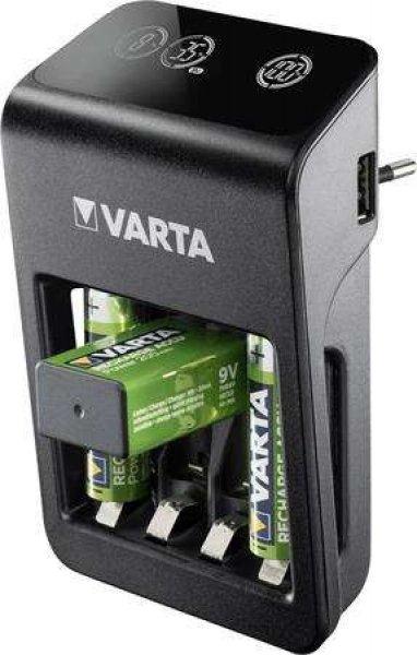 VARTA Elemtöltő, AA/AAA/9V, 4xAA 2100 mAh, LCD kijelző, VARTA 