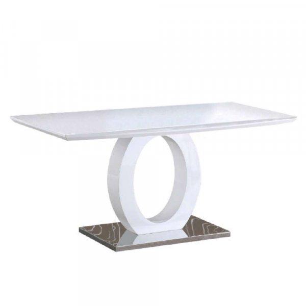 Zarni K75_150 Étkezőasztal #ezüst-fehér fényes