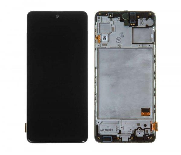Samsung M317 Galaxy M31s fekete gyári LCD+érintőpanel kerettel
