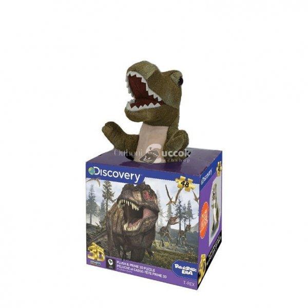 T-rex plüss és 3D hatású puzzle