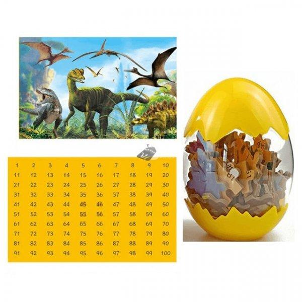 Dinós puzzle tojásban - - Sárga