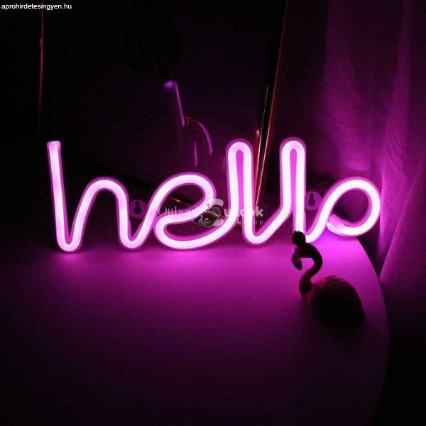 Neon LED fények - Hello