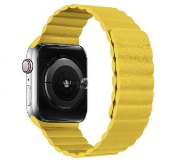 Apple Watch mágneses bőr szíj 38mm/40mm - Apple Watch mágneses bőr szíj
38mm/40mm sárga