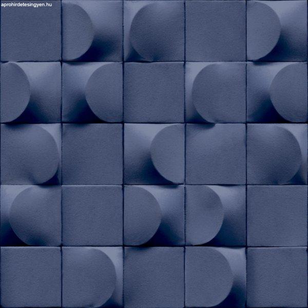 Kék modern 3D-geometria mintás tapéta AF24520 