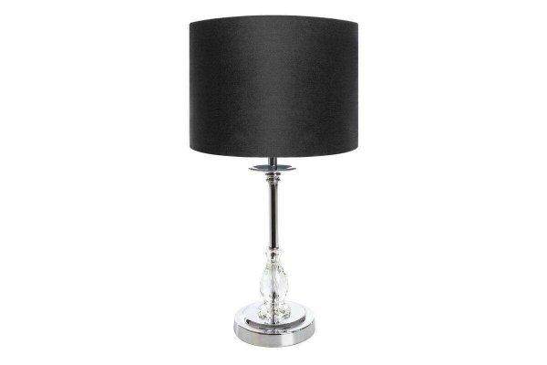 Monik asztali lámpa bársony búrával Fekete/ezüst 30x30x53 cm