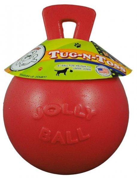 Jolly Pets Tug-n-Toss 25 cm piros kutyajáték rágójáték